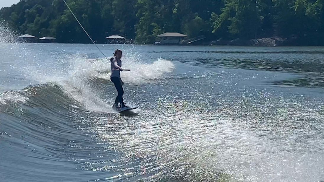 Wakeboarding national champion returns to the water